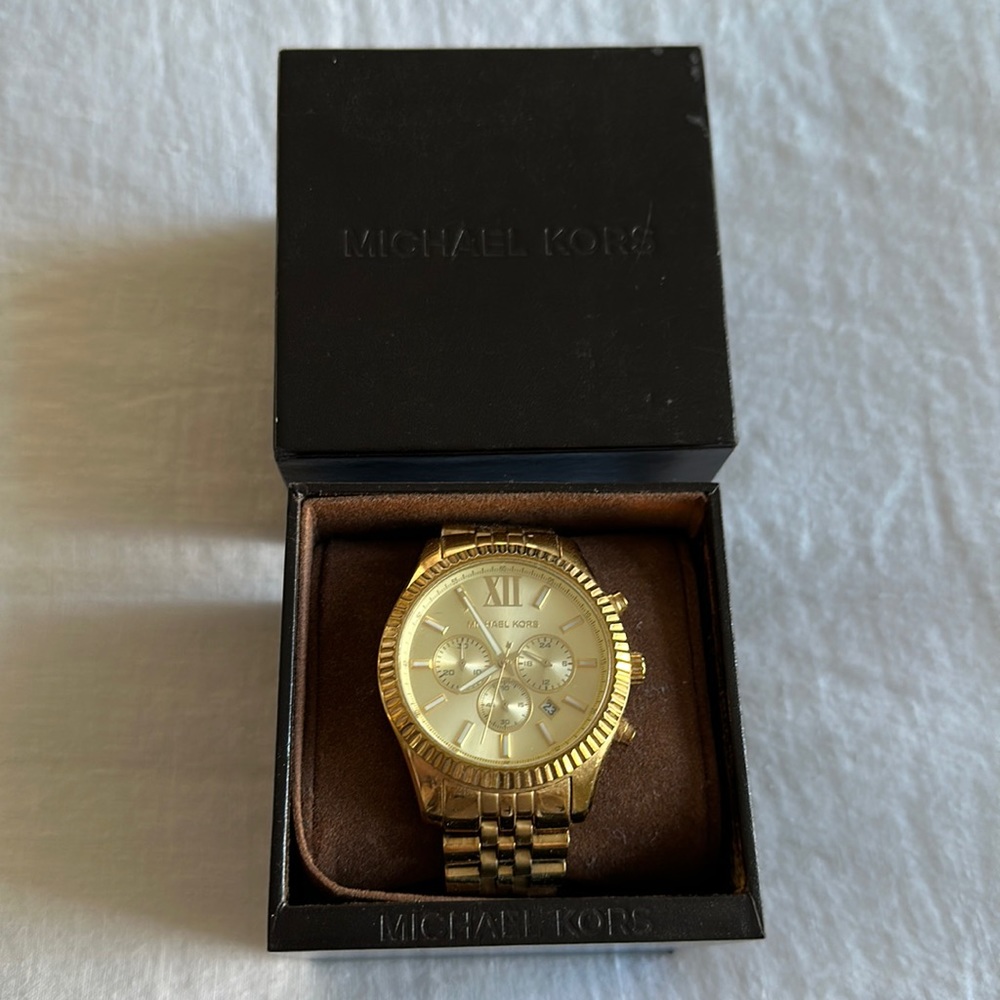 MICHAEL KORS Lexington Gold-Tone Watch (Men’s)